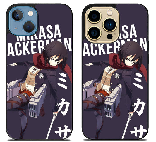 Mikasa Ackerman Attack on Titan Anime iPhone 14 | 14 Plus | 14 Pro | 14 Pro Max Case
