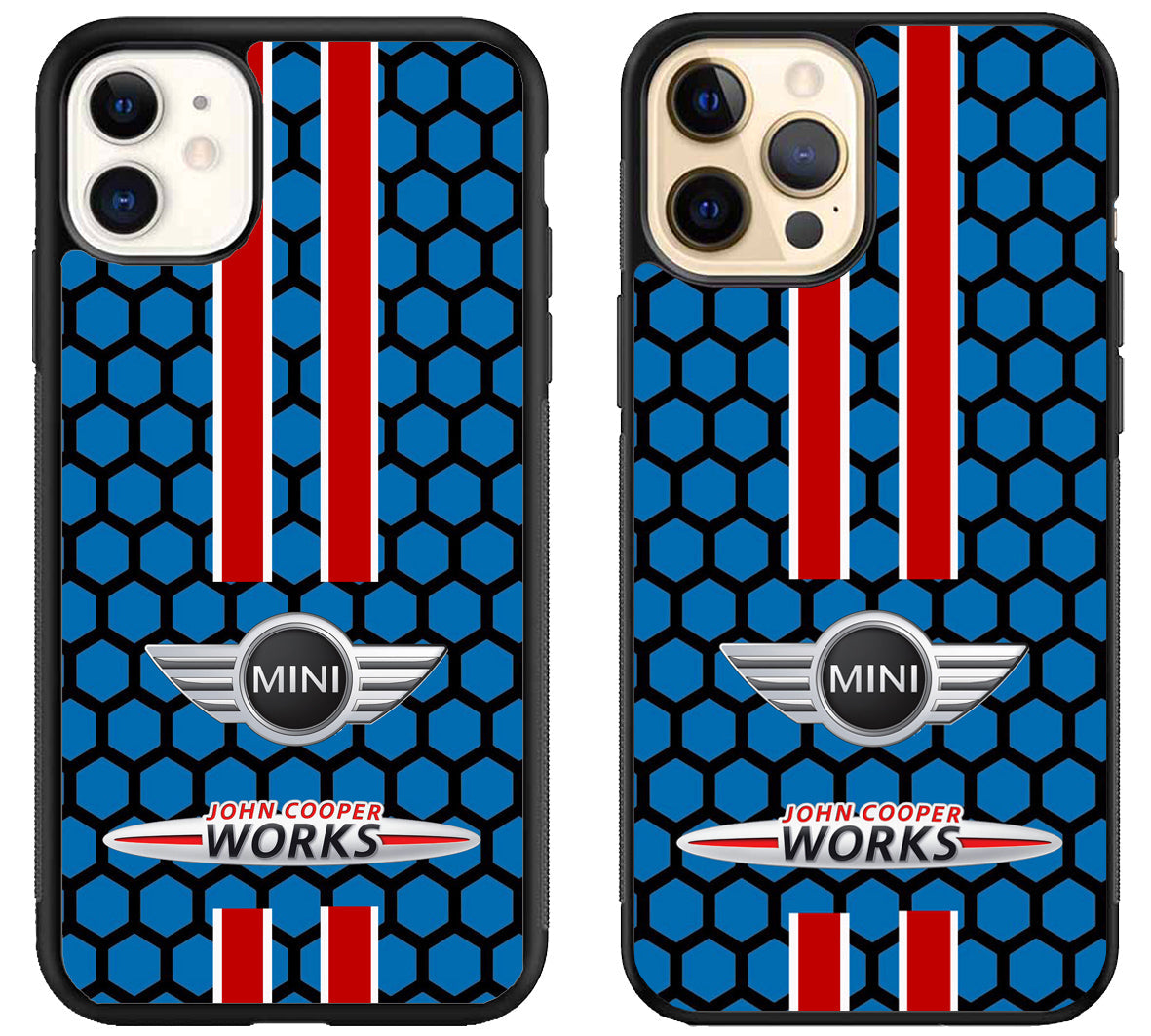 Mini Cooper Blue Hexagon iPhone 12 | 12 Mini | 12 Pro | 12 Pro Max Case