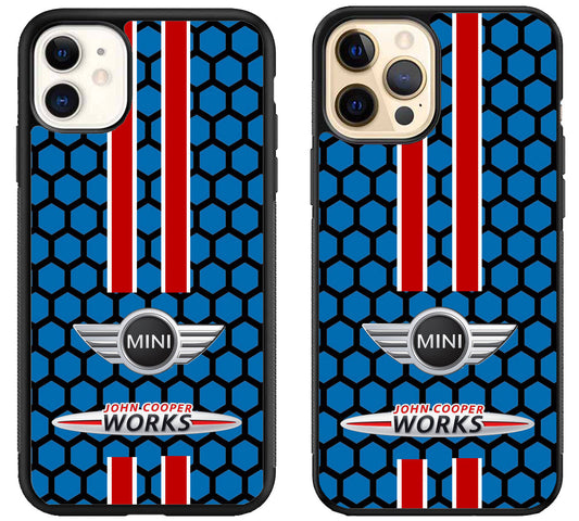 Mini Cooper Blue Hexagon iPhone 12 | 12 Mini | 12 Pro | 12 Pro Max Case