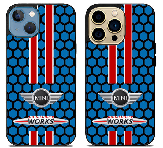 Mini Cooper Blue Hexagon iPhone 14 | 14 Plus | 14 Pro | 14 Pro Max Case