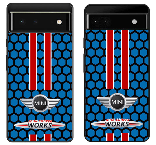 Mini Cooper Blue Hexagon Google Pixel 6 | 6A | 6 Pro Case