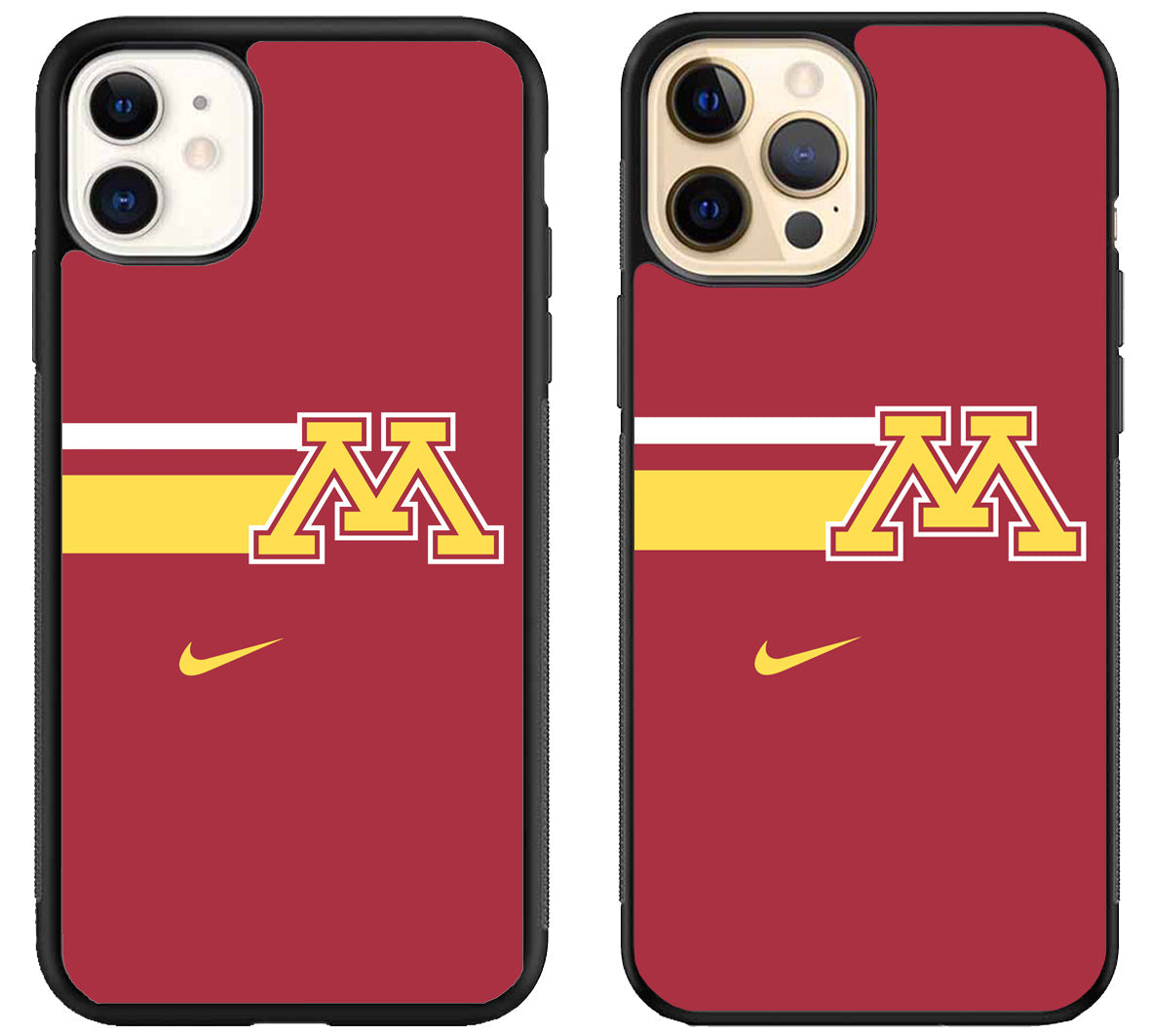 Minnesota Golden Gophers Stripe iPhone 12 | 12 Mini | 12 Pro | 12 Pro Max Case