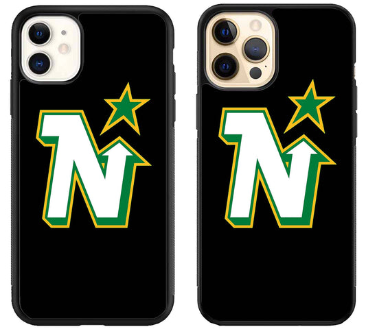 Minnesota North Stars Black iPhone 12 | 12 Mini | 12 Pro | 12 Pro Max Case