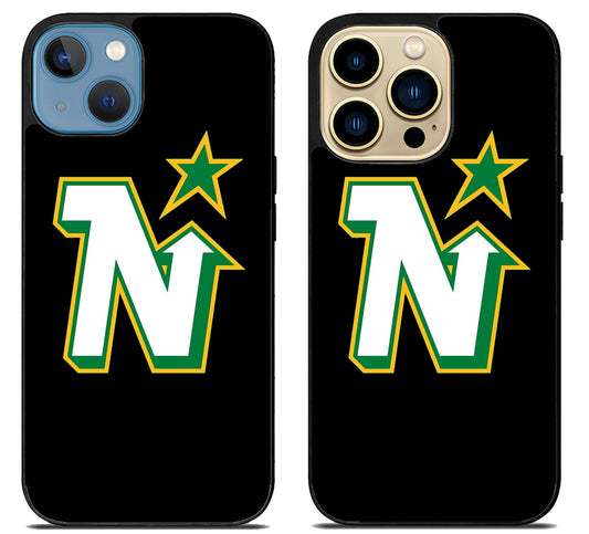 Minnesota North Stars Black iPhone 14 | 14 Plus | 14 Pro | 14 Pro Max Case