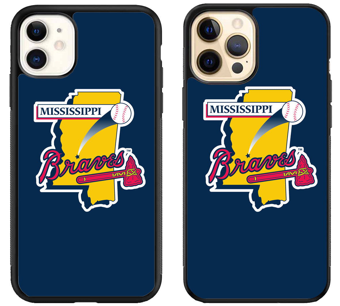 Mississippi Braves Logo iPhone 12 | 12 Mini | 12 Pro | 12 Pro Max Case