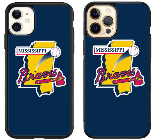 Mississippi Braves Logo iPhone 12 | 12 Mini | 12 Pro | 12 Pro Max Case