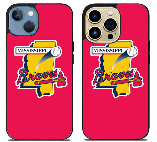 Mississippi Braves Red iPhone 14 | 14 Plus | 14 Pro | 14 Pro Max Case