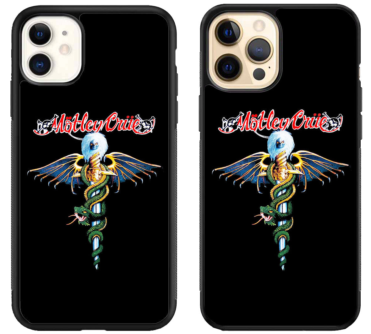 Motley Crue Black iPhone 12 | 12 Mini | 12 Pro | 12 Pro Max Case