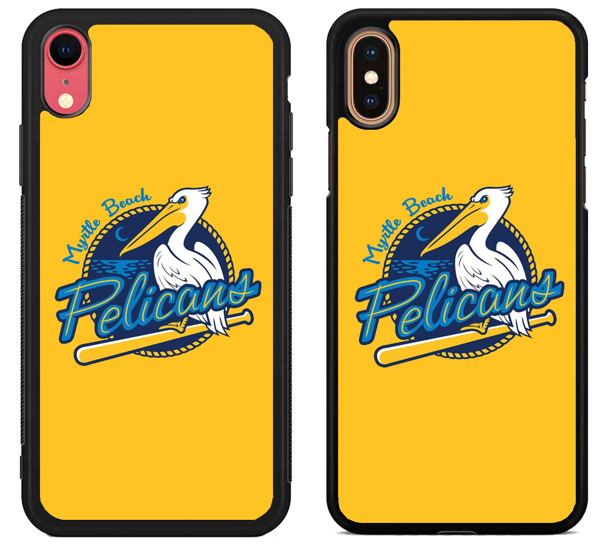 Myrtle Beach Pelicans Yellow iPhone X | Xs | Xr | Xs Max Case
