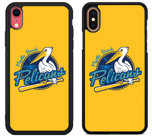 Myrtle Beach Pelicans Yellow iPhone X | Xs | Xr | Xs Max Case