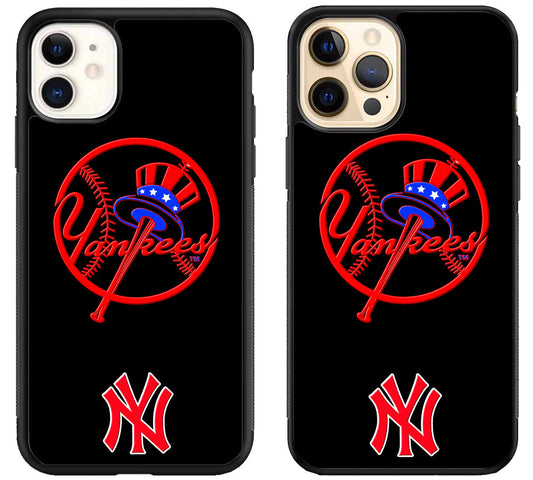 NY Yankees Black iPhone 12 | 12 Mini | 12 Pro | 12 Pro Max Case