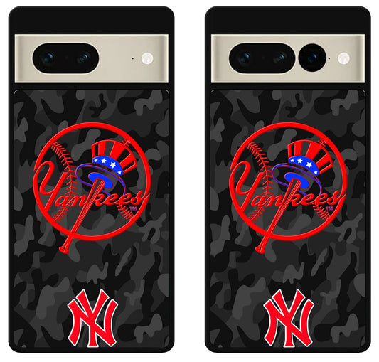 NY Yankees Camo Google Pixel 7 | 7 Pro Case