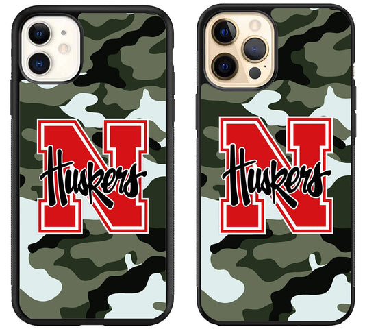Nebraska Cornhuskers Camo iPhone 12 | 12 Mini | 12 Pro | 12 Pro Max Case