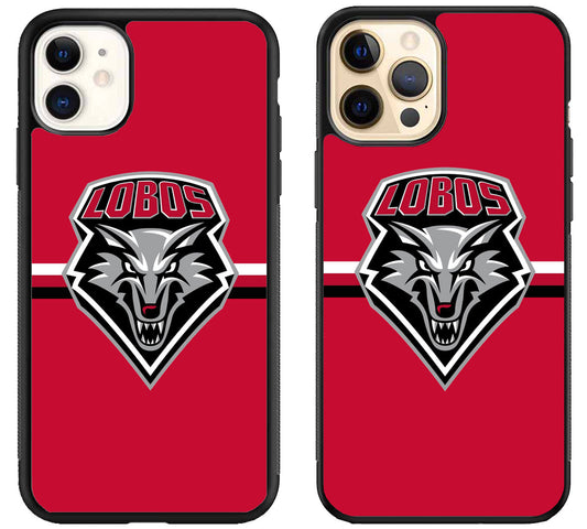 New Mexico Lobos Stripe Logo iPhone 12 | 12 Mini | 12 Pro | 12 Pro Max Case