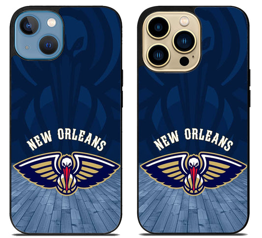 New Orleans Pelicans Background iPhone 14 | 14 Plus | 14 Pro | 14 Pro Max Case
