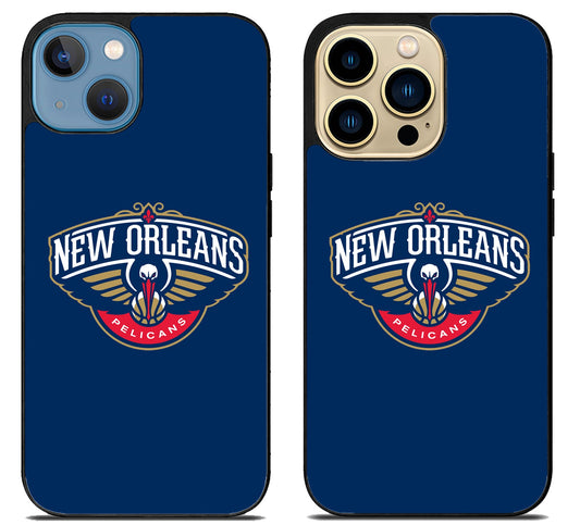 New Orleans Pelicans Logo Blue iPhone 14 | 14 Plus | 14 Pro | 14 Pro Max Case