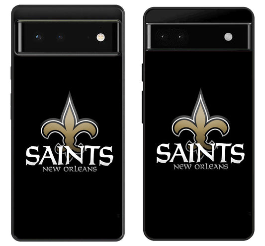 New Orleans Saints Black Google Pixel 6 | 6A | 6 Pro Case