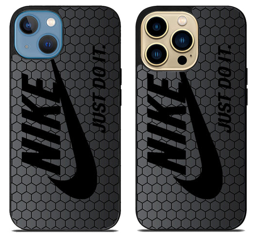 Nike Just Do it Black iPhone 14 | 14 Plus | 14 Pro | 14 Pro Max Case