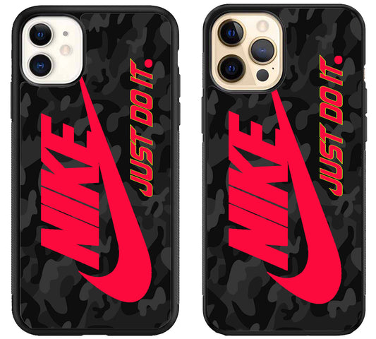 Nike Just Do it Red Camo iPhone 12 | 12 Mini | 12 Pro | 12 Pro Max Case