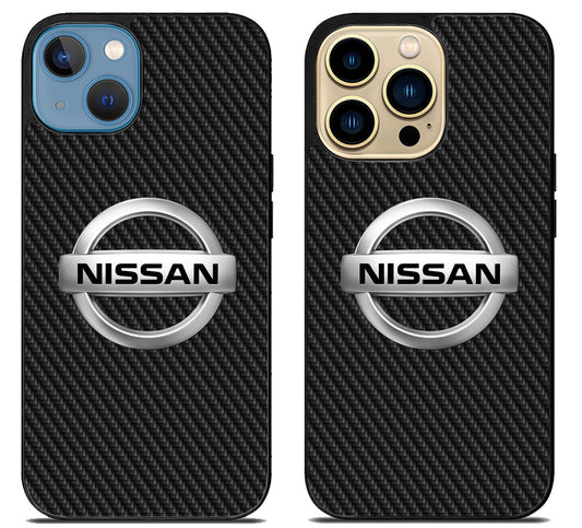 Nissan Logo Carbon iPhone 14 | 14 Plus | 14 Pro | 14 Pro Max Case