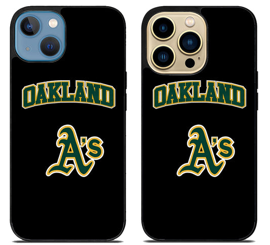 Oakland Athletics Black iPhone 14 | 14 Plus | 14 Pro | 14 Pro Max Case