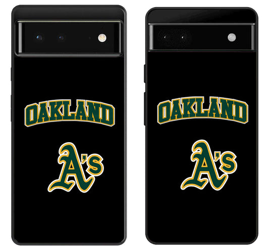Oakland Athletics Black Google Pixel 6 | 6A | 6 Pro Case
