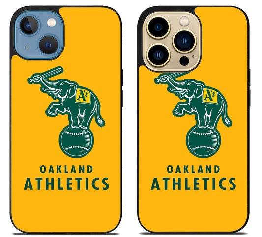 Oakland Athletics Yellow iPhone 14 | 14 Plus | 14 Pro | 14 Pro Max Case