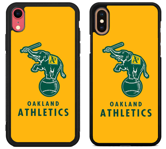 Oakland Athletics Logo Yellow iPhone X | Xs | Xr | Xs Max Case