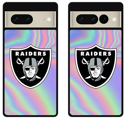 Oakland Raiders Holographic Google Pixel 7 | 7 Pro Case