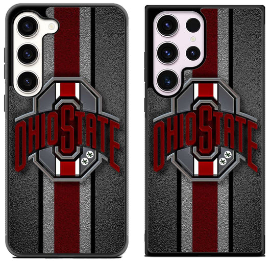 Ohio State Buckeyes Striped Samsung Galaxy S23 | S23+ | S23 Ultra Case