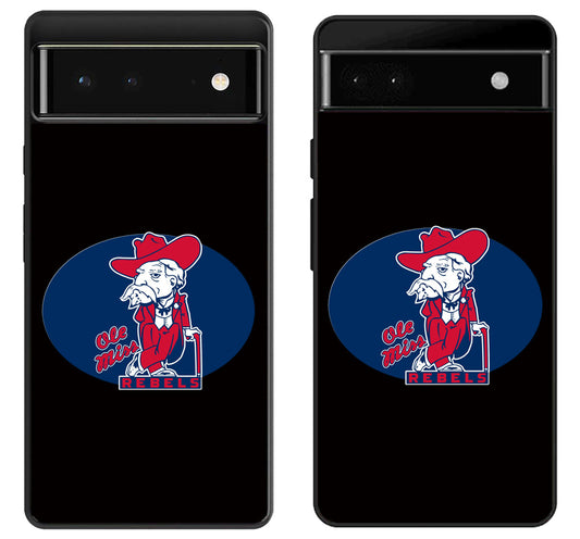 Ole Miss Rebels Black Google Pixel 6 | 6A | 6 Pro Case
