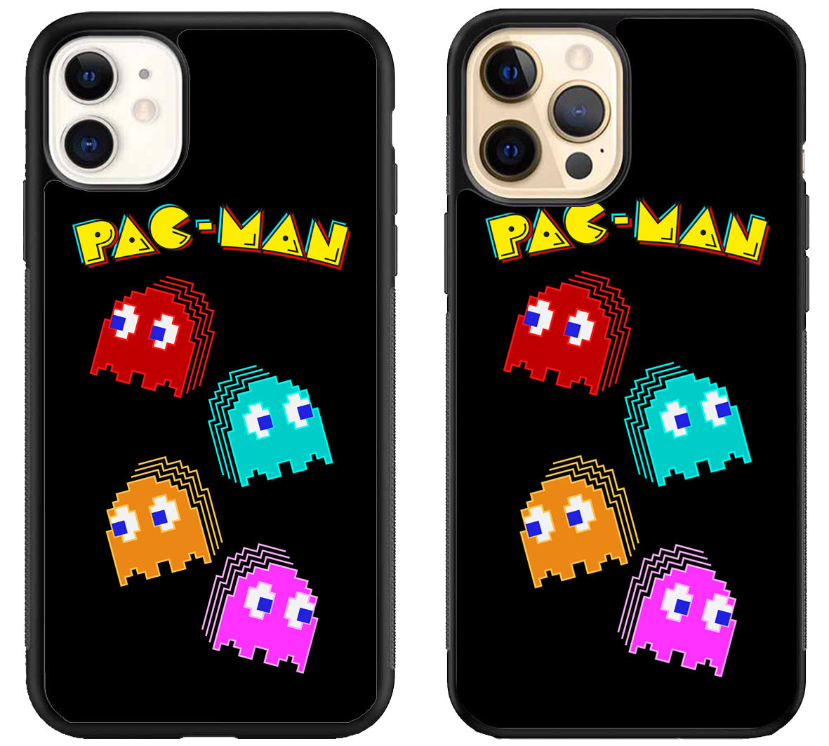 Pac Man Ghost Black iPhone 12 | 12 Mini | 12 Pro | 12 Pro Max Case