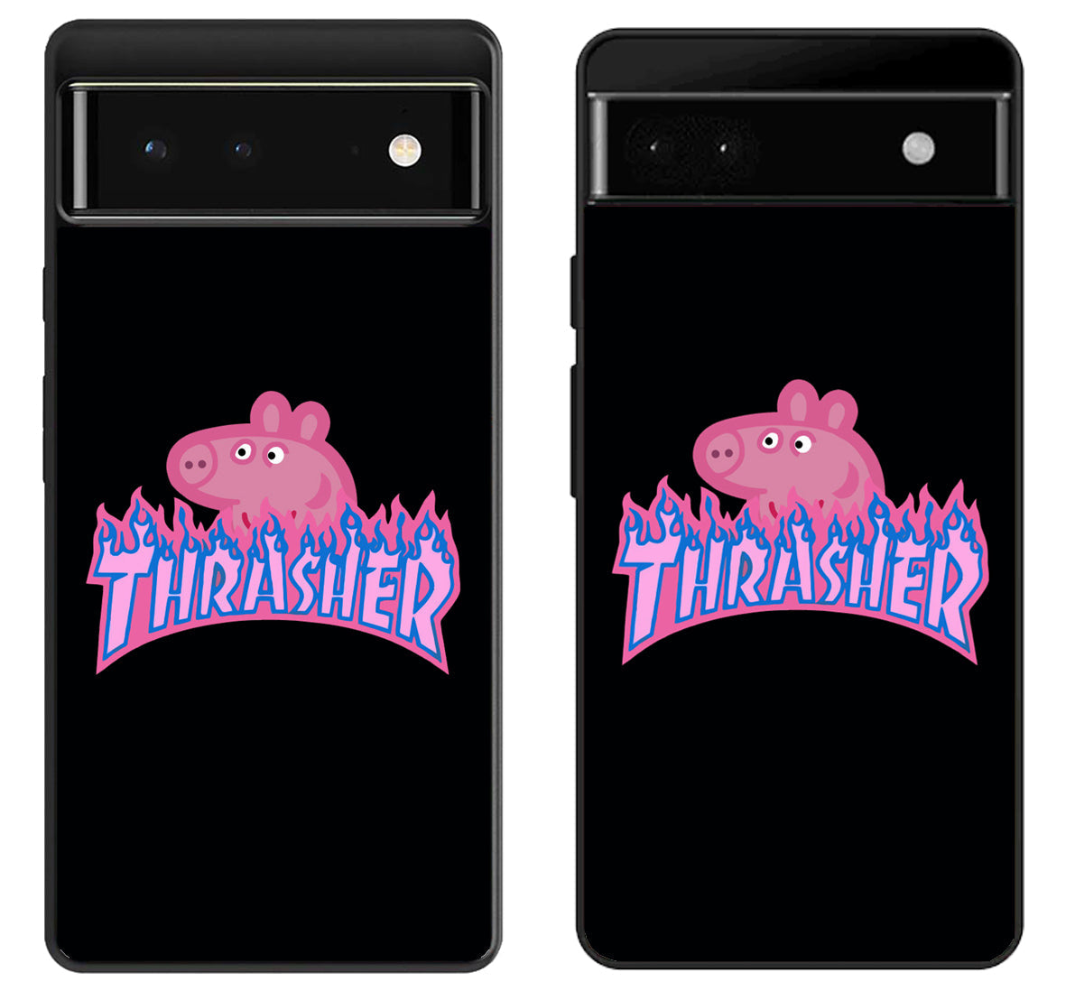 Peppa Pig Black Thrasher Google Pixel 6 | 6A | 6 Pro Case