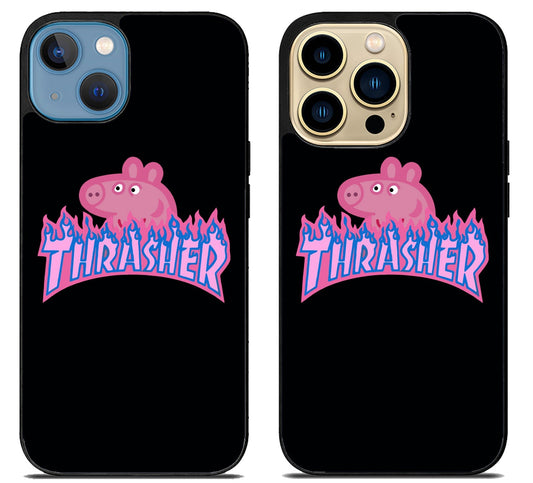 Peppa Pig Thrasher Black iPhone 14 | 14 Plus | 14 Pro | 14 Pro Max Case
