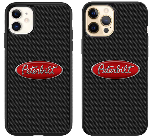 Peterbilt Logo Carbon iPhone 12 | 12 Mini | 12 Pro | 12 Pro Max Case