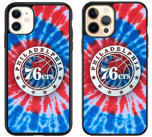 Philadelphia 76ers Logo Tye Die iPhone 12 | 12 Mini | 12 Pro | 12 Pro Max Case
