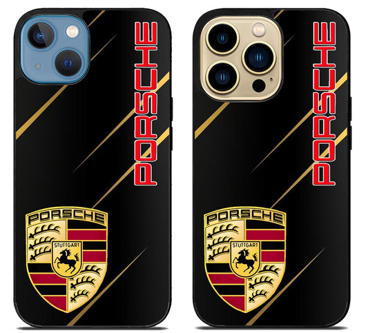 Porsche Black Metallic iPhone 14 | 14 Plus | 14 Pro | 14 Pro Max Case