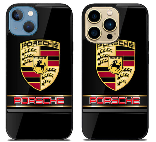Porsche Black Cover iPhone 14 | 14 Plus | 14 Pro | 14 Pro Max Case