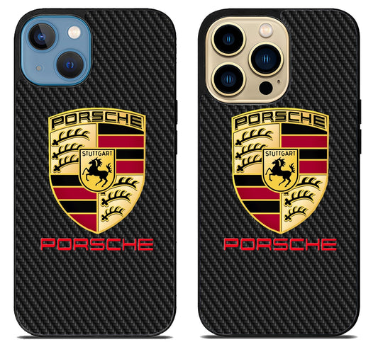 Porsche Carbon Logo iPhone 14 | 14 Plus | 14 Pro | 14 Pro Max Case