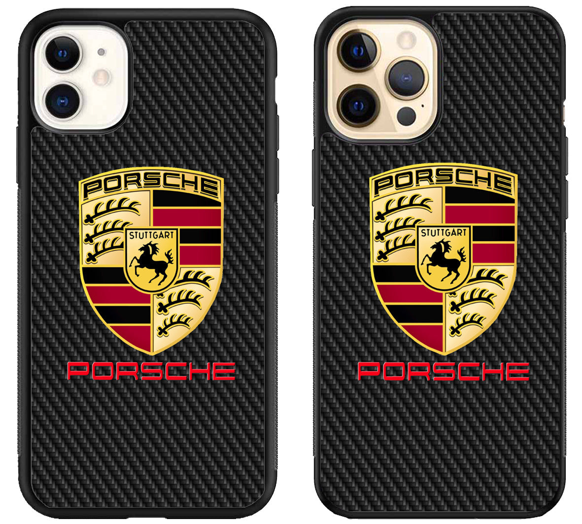 Porsche Carbon Logo iPhone 12 | 12 Mini | 12 Pro | 12 Pro Max Case