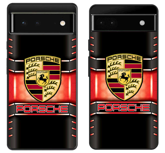 Porsche Logo Metallic Google Pixel 6 | 6A | 6 Pro Case