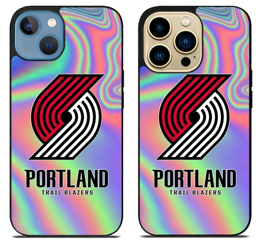 Portland Trail Blazers Holographic iPhone 14 | 14 Plus | 14 Pro | 14 Pro Max Case