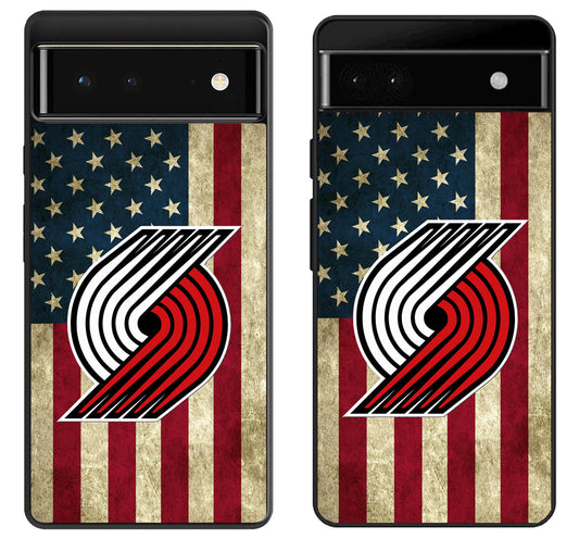 Portland Trail Blazers Logo Flag Google Pixel 6 | 6A | 6 Pro Case