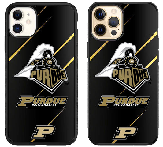 Purdue Boilermakers Black iPhone 12 | 12 Mini | 12 Pro | 12 Pro Max Case