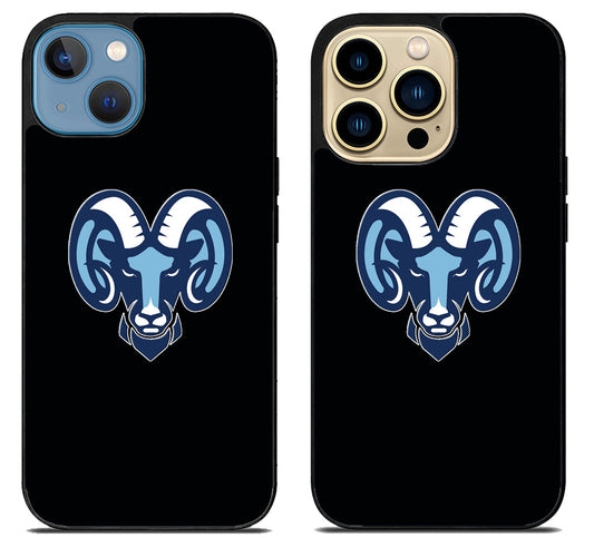 Rhode Island Rams Black iPhone 14 | 14 Plus | 14 Pro | 14 Pro Max Case