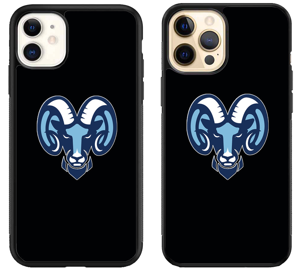Rhode Island Rams Black iPhone 12 | 12 Mini | 12 Pro | 12 Pro Max Case