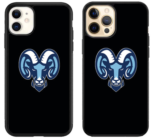 Rhode Island Rams Black iPhone 12 | 12 Mini | 12 Pro | 12 Pro Max Case