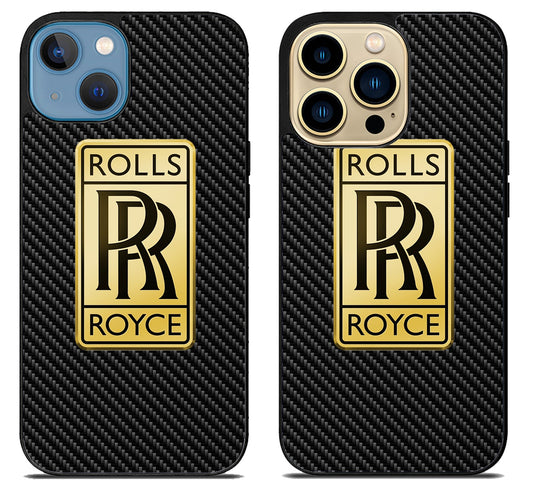 Rolls Royce Gold Carbon iPhone 14 | 14 Plus | 14 Pro | 14 Pro Max Case