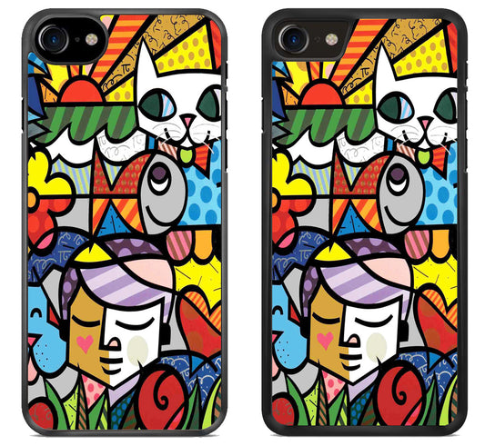 Romero Britto Collage iPhone SE 2020 | iPhone SE 2022 Case