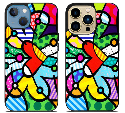 Romero Britto Cover iPhone 14 | 14 Plus | 14 Pro | 14 Pro Max Case